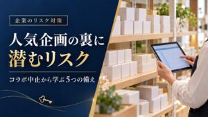 企業のリスク対策 人気企画の裏に潜むリスク コラボ中止から学ぶ5つの備え